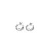 Contemporary Hoop Earrings Silver 2