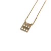 Colosseo Quadrato Thin Pendant Gold Plated Silver