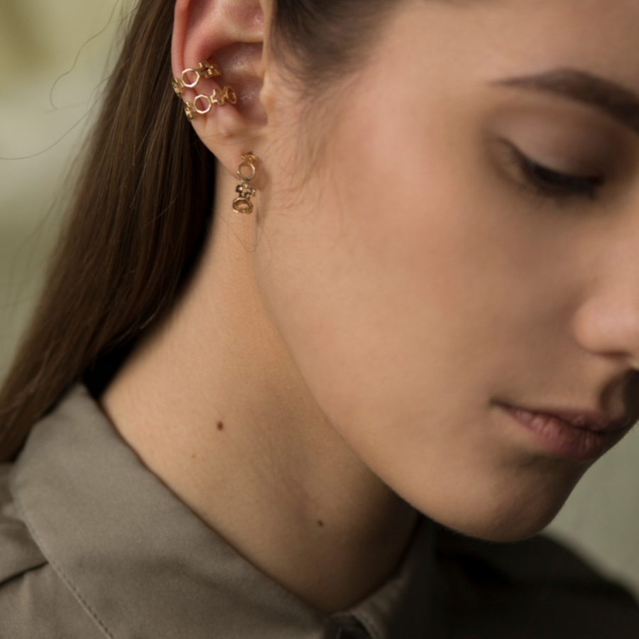 Contemporary Mono Earring San Carlo Alle Quattro Fontane Roma Co.Ro. Jewels gold wear