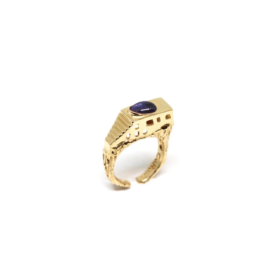 Anello malaparte silver e iolite