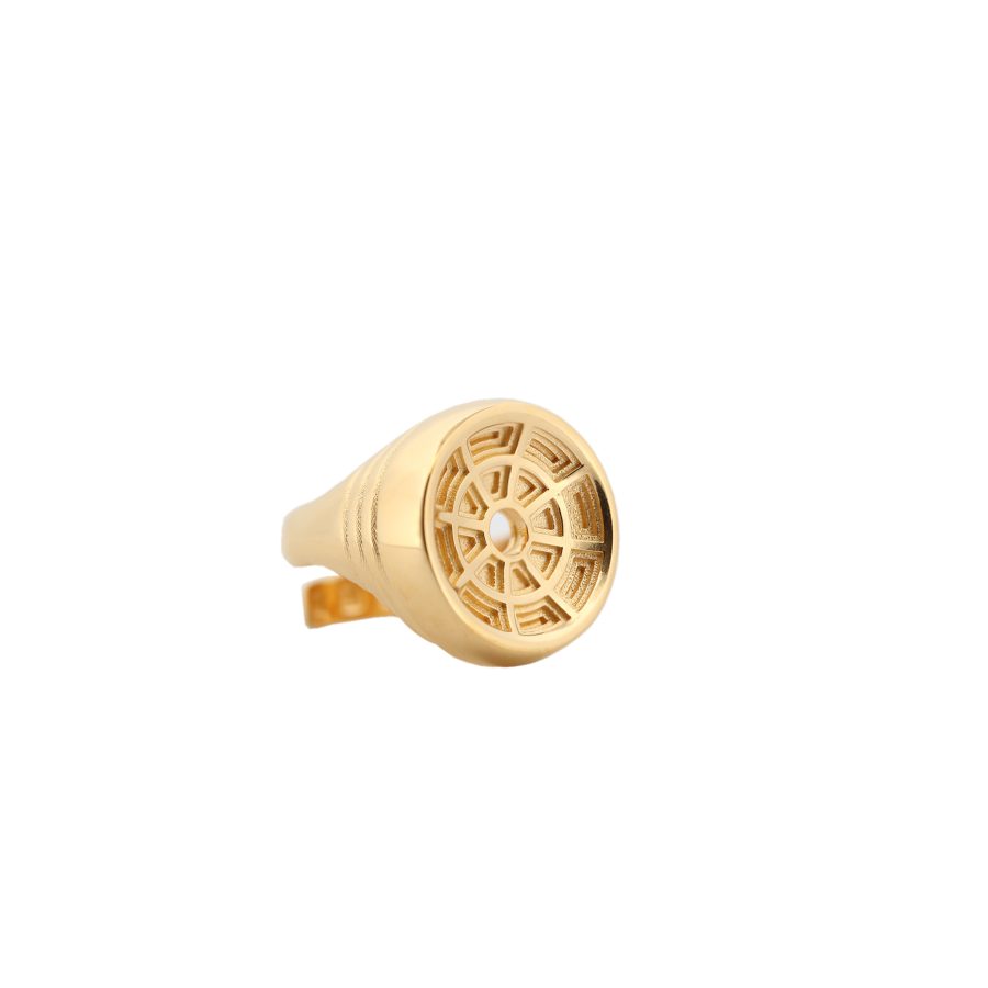 Anello sigillo Pantheon donna oro 2